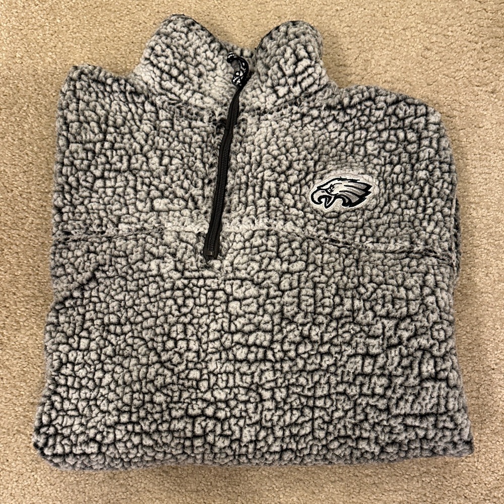 Philadelphia Eagles Sherpa Quarter-Zip Pullover
